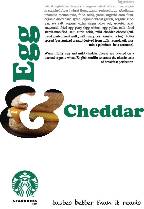 Ad Treatment for Starbucks' Breakfast Sandwich
